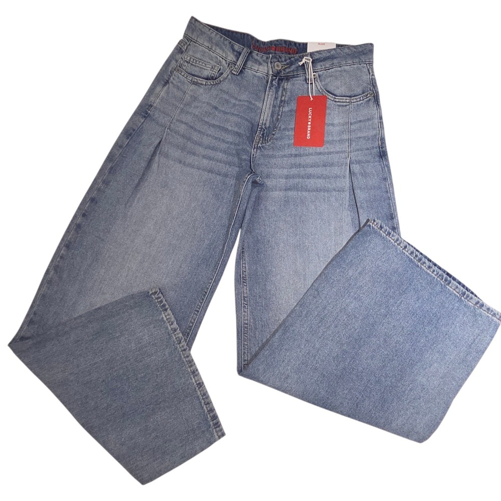 Lucky Brand Women's Jeans 8/29 Denim Palazzo Pleated Wide Leg Rigid High Rise‎ - Picture 10 of 16